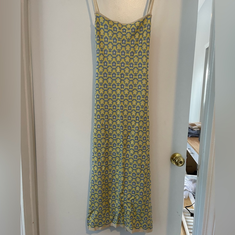 Adorable open back knit midi dress